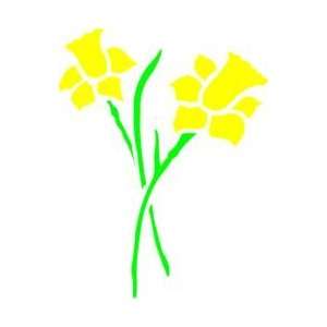  Tattoo Stencil   Two Daffodils   #449 Health & Personal 