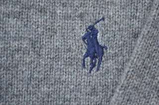 Polo Ralph Lauren Mens Sweater Classics Gray Lamb Wool 712168907984 
