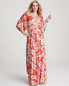 Rachel Pally White Label Plus Size Lita Floral Flutter Maxi Dress