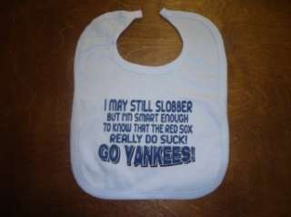   KNOW THE RED SOX SUCK FUNNY ITEM TO PROTECT A SHIRT BABY BIB Clothing