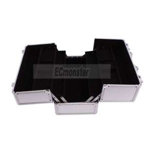 Professional Jewelry Double Open Design Cosmetic Makeup Case Box 