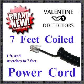 Feet Coiled Cord for your VALENTINE RADAR DETECTOR