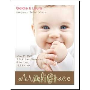    Magazine Beauty Birth or Adoption Announcement 