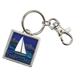  Rhode Island Sailboat Metal Key Chain