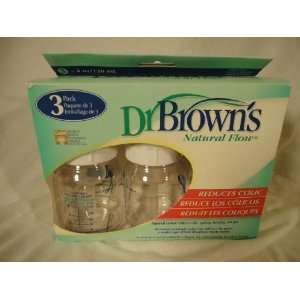 Dr. Browns 4 oz. Natural Flow Wide Neck Bottle, 3 Pack