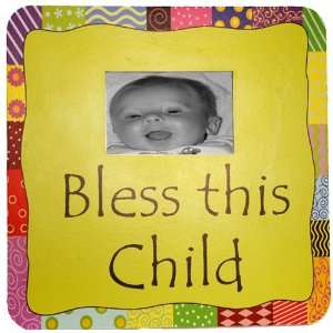  Tumbleweed Bless This Child 14 Inch Wooden Picture Frame 
