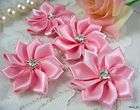 10 Sparkling Pink Crystal Rhinestone Buttons #S393  