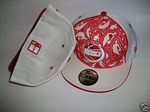 NEW ERA HAT CAP FITTED HOUSTON ROCKETS RED WHITE SIZE 8  