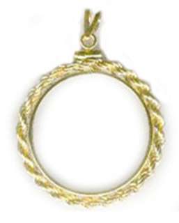 coin bezel gold filled rope $2.50 Indian  