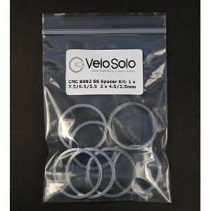 VeloSolo Singlespeed Cassette Hub Spacer Kit   Silver  