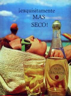 438.Cuban posterBacardi Rum, Exquisitamente mas seco.  