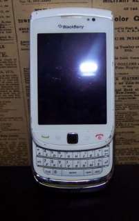 BLACKBERRY TORCH 9800 ATT WHITE FOR PARTS OR REPAIR BROKEN AS IS 