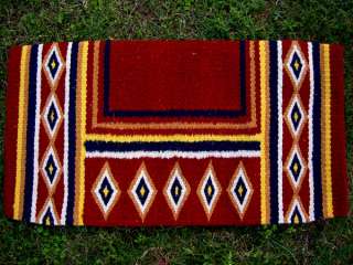 WOOL WESTERN SHOW TRAIL SADDLE PAD BLANKET RED RODEO  