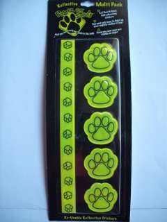 FOR SAFETY REFLECTIVE DOG CAT PET STICKERS RE USABLE FUN & SAFE COLLAR 