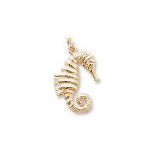  Seahorse Charm in Yellow Gold Jewelry
