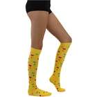   Opaque Multi Hearts Knee High Sock Warm Hosiery Tight   Yellow