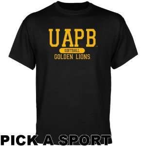 Arkansas Pine Bluff Golden Lions Custom Sport T shirt   Black  
