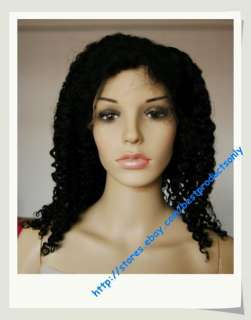   full lace wig,18long ,#1,Africa curl,Swiss lace,  