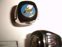   SEABEES EMBLEM ON TOP USN ON SIDES. RING IS NEW, NEVER WORN, SIZE