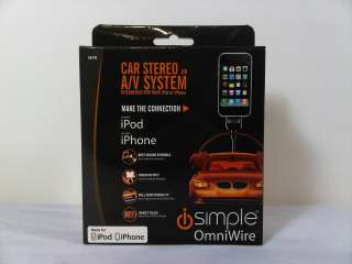 iSIMPLE IS79 PLUG & PLAY iPOD CAR CABLE INTERFACE WITH CHARGER & RCA 