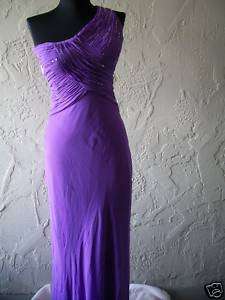 Nina Austin One Shoulder Sequins Gown /Dress SZ XSmall  