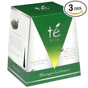 Te Tea Silken Pyramid Whole Leaf Tea, South Pacific Green, Tea Bags 