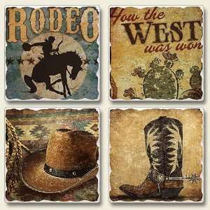  Rodeo Western Coasters Set of 4   by Highland Graphics 