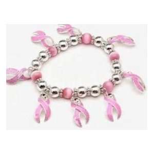  Breast Cancer Pink Ribbon Awareness Bracelet Jewelry