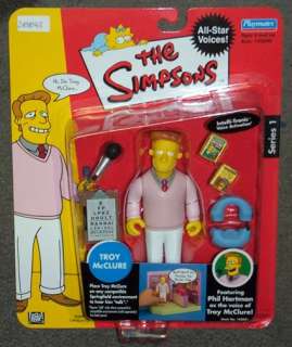 Simpsons Troy McClure Action Figure MOC Playmates RARE  