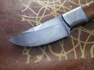 Custom Hand Made Damascus Steel Fixed Blade Hunting Knife  
