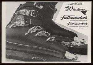 1970 Falkenschuh Falkenshoe ski boots German print ad  
