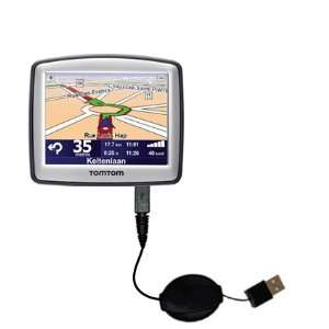  Retractable USB Cable for the TomTom ONE V4 with Power Hot 