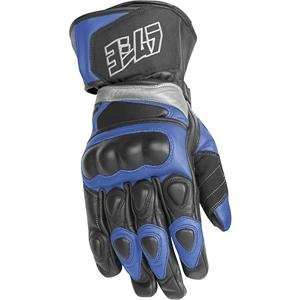  Yoshimura SRS Leather Gloves   Small/Blue/Black 
