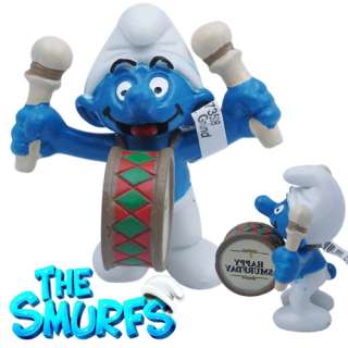 8x The Smurfs Papa Smurfette Brainy PVC Figure Set  