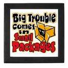 Artsmith Inc Keepsake Box Black Big Trouble Comes In Small Packages