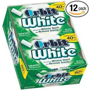 Wrigleys White Spearmint, 12 Count (Pack of 12)  Grocery 