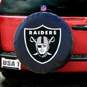   Raiders NFL Spare Tire Cover by Fremont Die (Black)