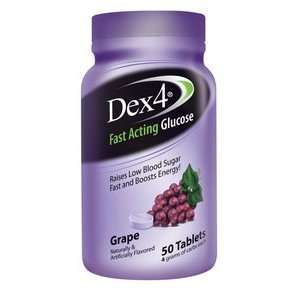 Glucose Tablets Dex 4 Grape 50 ct   Can Am 6358