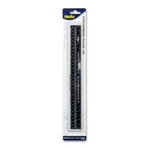  Helix Usa 37420 Conversion Ruler, 12 in., Black Office 