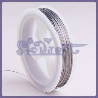 90M Beading Wire Jewelry Cord SILVER TIGER TAIL 0.38mm  