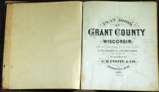   County Wisconsin WI Wis Atlas Plat Book map complete original  