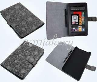   Folio Leather Case+Stylus For  Kindle Fire 7 Tablet  