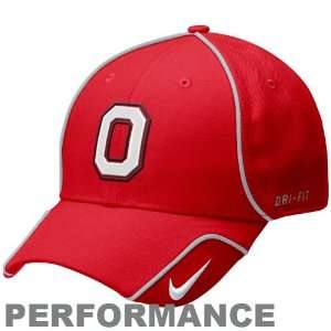   Buckeyes Scarlet Pro Combat Rivalry Coaches Performance Adjustable Hat