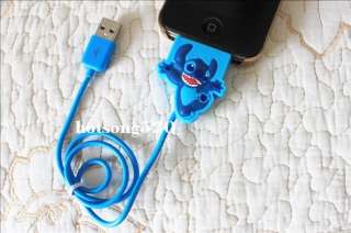 New Disney Stitch USB Data Line Charging Cable For iPod iPhone  