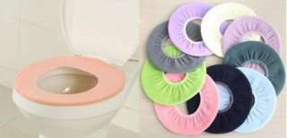 Bathroom Warmer Toilet Washable Cloth Seat Cover Pads  