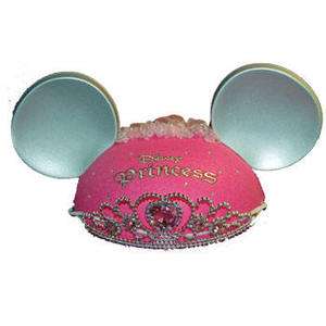 Disney World Princess Pink Tiara Mickey Ears Ear Hat  