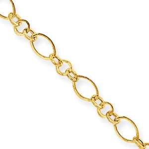  14 Karat Gold Anklet with Extension   10 inch Jewelry