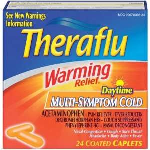 Theraflu Warming Relief Multi Symptom Cold, Daytime, Coated Caplets 