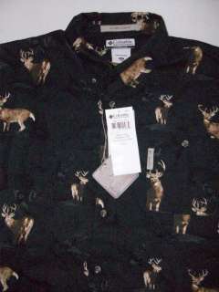 NEW Mens Size XXL Columbia River Lodge LS Shirt.Deerstand Print 