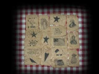 Simply Primitive Themed Ragg Tagg Fabric Pantry Labels  